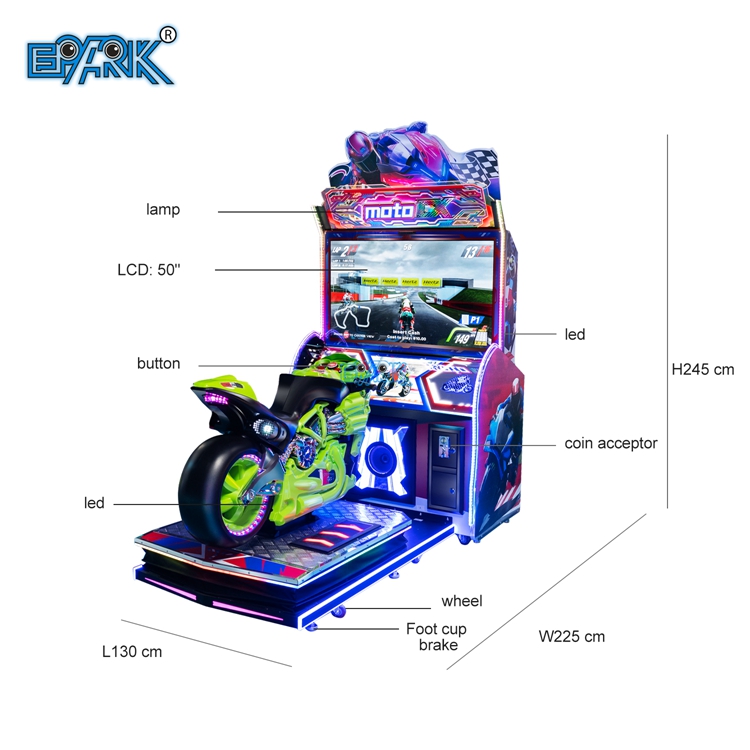 Vnútorná zábava, minciové operované herné automaty simulátor jazdy Dynamic Moto Game Machine