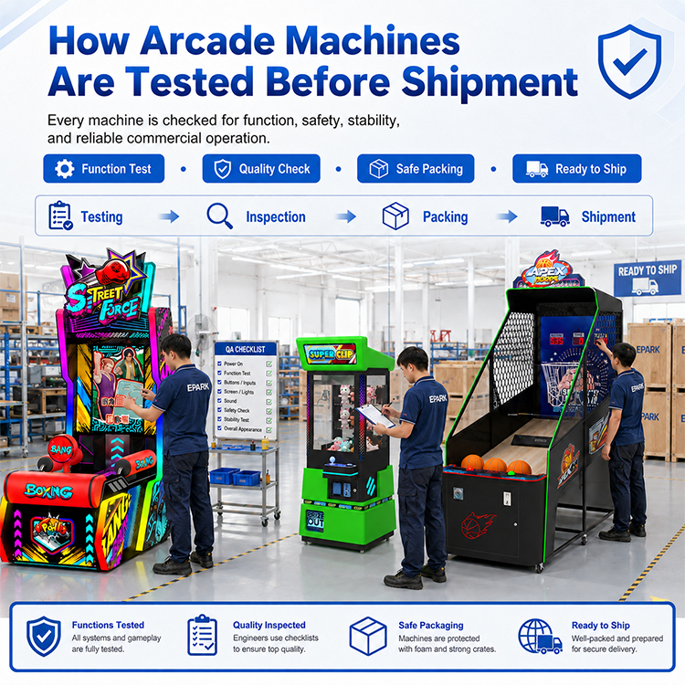 Come vengono testate le macchine da arcade prima della spedizione