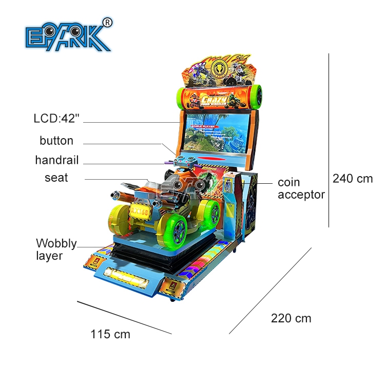 Mesin Video Game Simulator Kereta Balap Dengan Gerakan Penuh Dan Penggerak Empat Roda