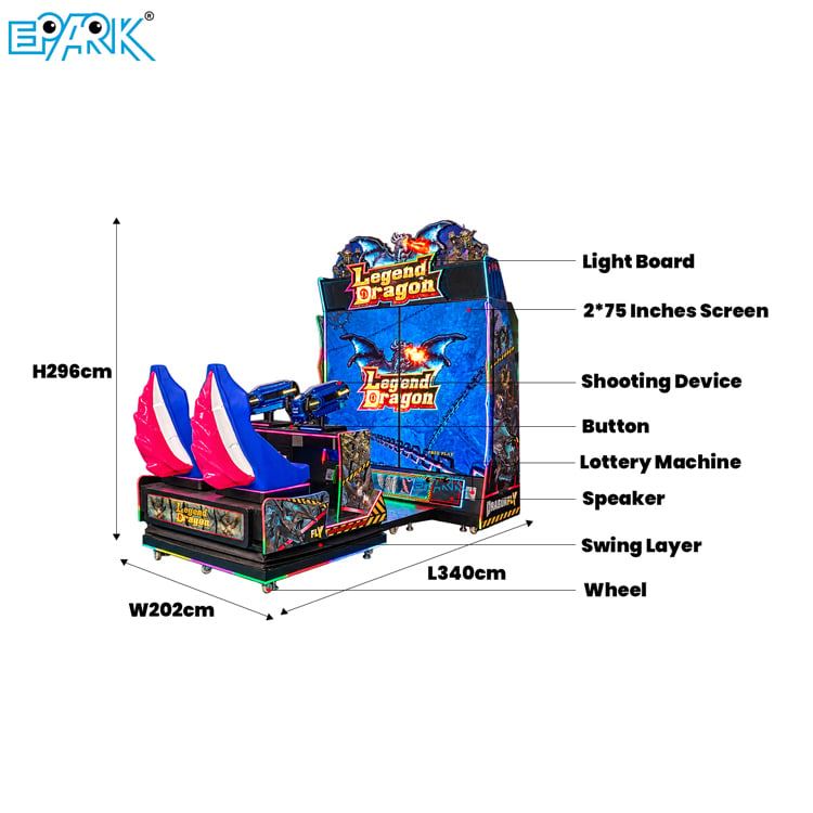 Dragon Themed Arcade Game Machine for Entertainment