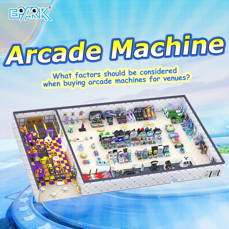 What factors should be considered when buying arcade machines for venues?