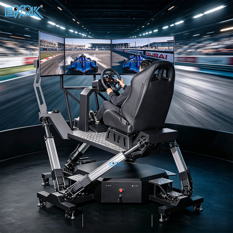 EPARK Coin Operated 3-Screen Racing Arcade Simulator