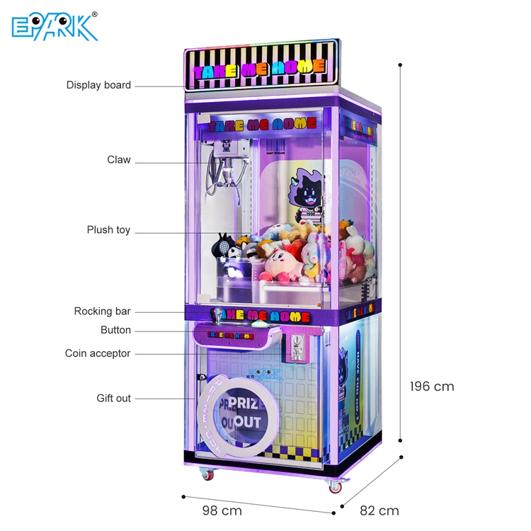 Commercial Plush Toy Claw Machine with LED Lights