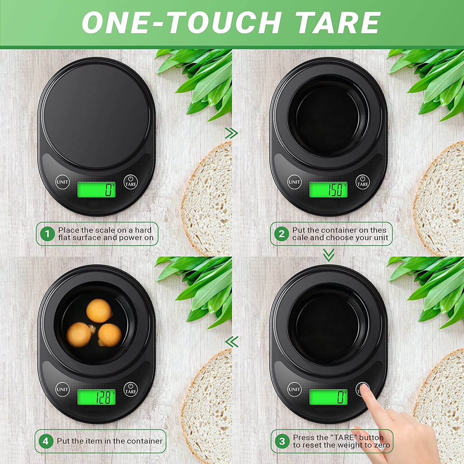 High-Precision Kitchen Electronic Scale with LCD Display