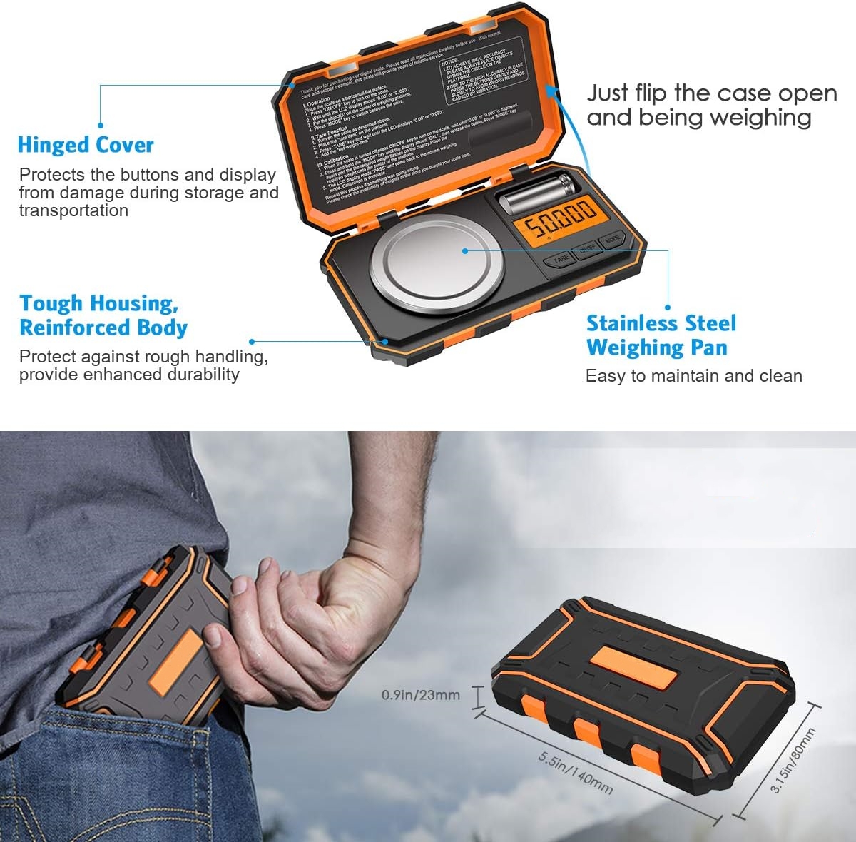 Compact and Reliable Portable Digital Scale for Travel