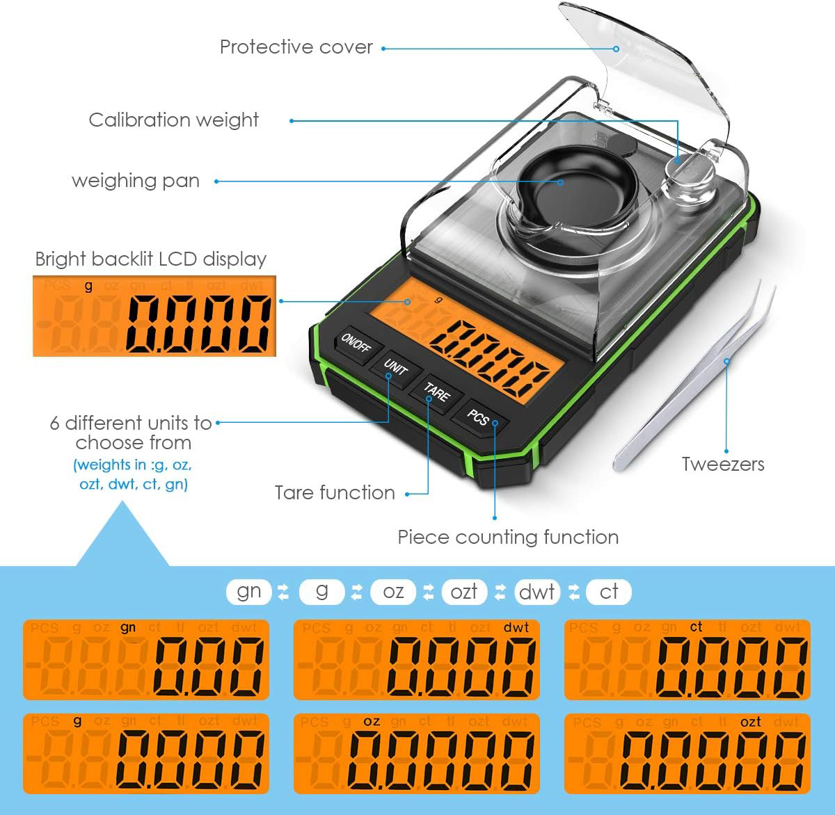 High Precision Jewelry Digital Scale for Accurate Grams Measurement
