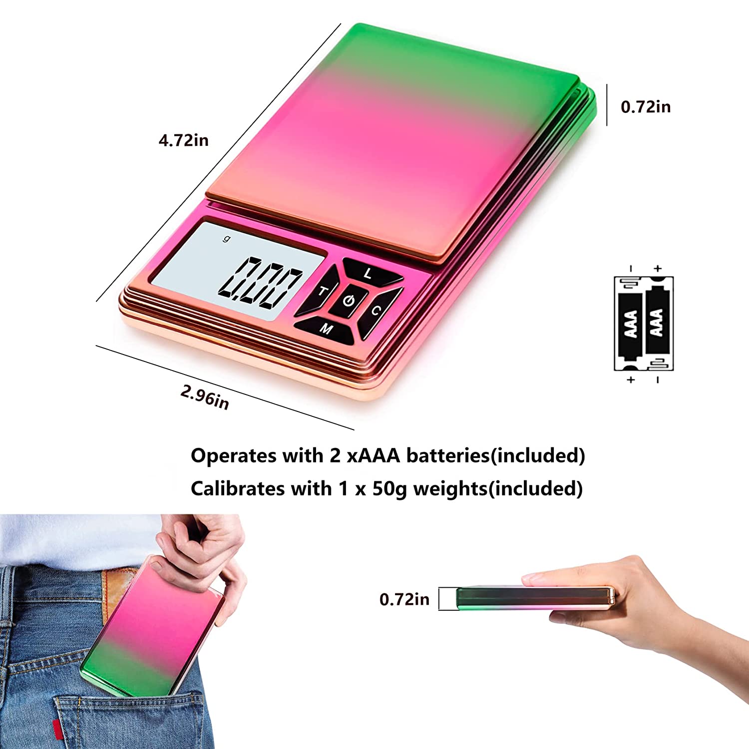 Visokokvalitetna mini prenosna digitalna vaganja za svaku potrebu