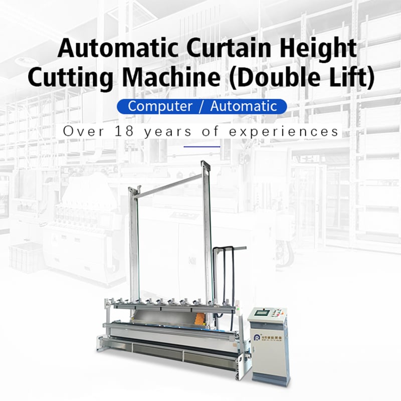 Future of Curtain Manufacturing Machines Automatic Curtain Height Cutting Machine (Double Lift) for Low Ceiling Factories