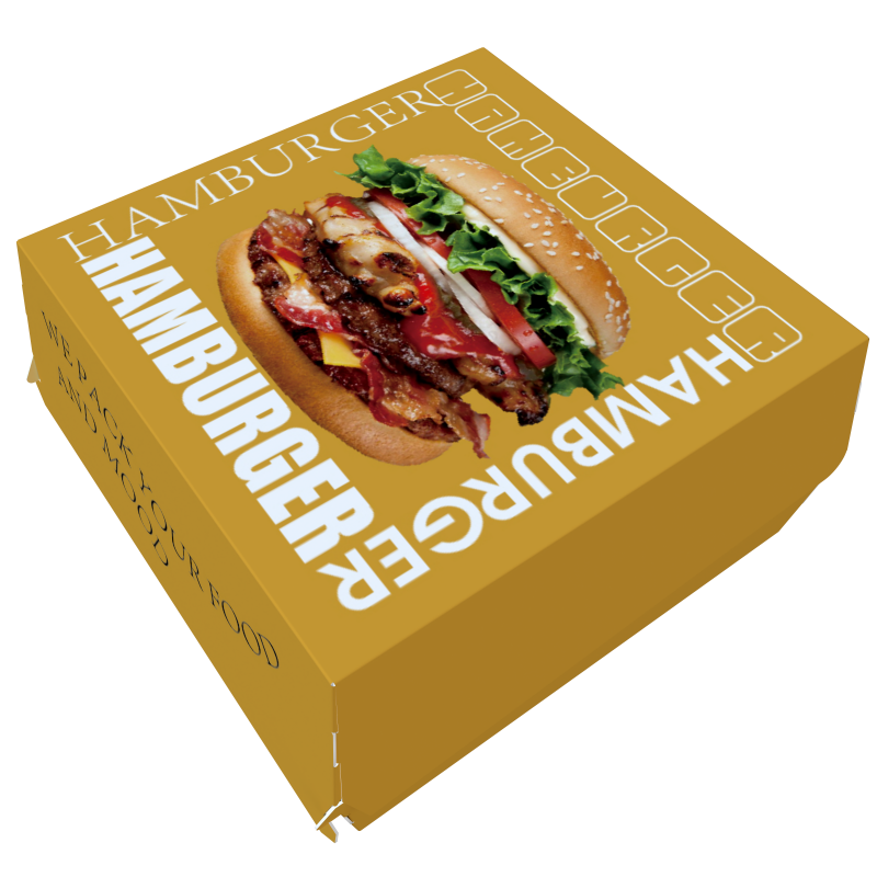 Matklasse biologisk nedbrytbare sandwichskiver rask matforpakning takeaway lunsj burger stekt kylling papirbokser