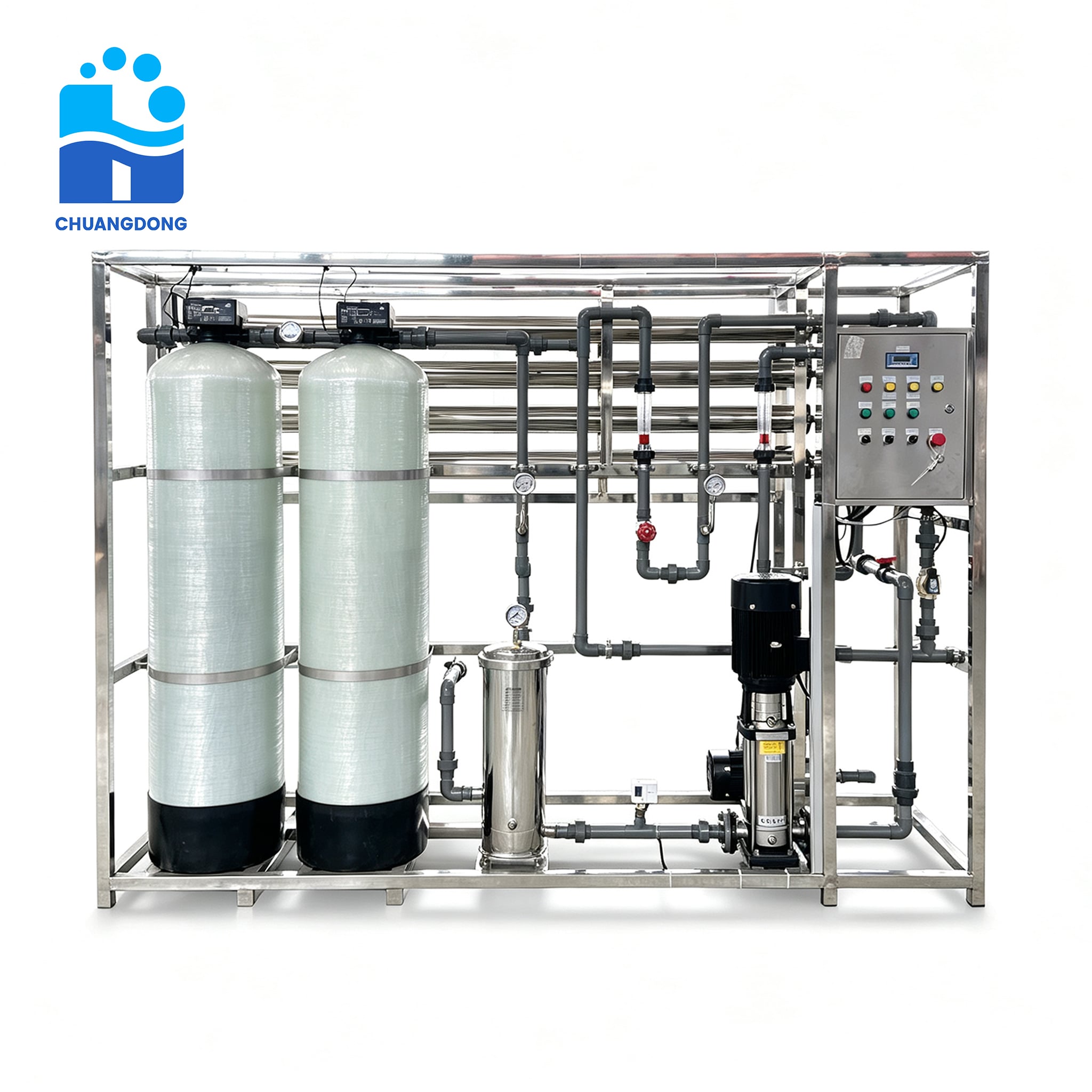Kostengünstige Umkehrosmose-Anlage zur Wasseraufbereitung für industrielle Zwecke – zur Filtration von Grundwasser und Flusswasser – mit CE-Zertifizierung
