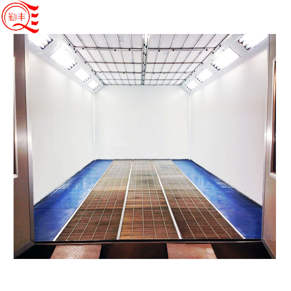 Car spray baking booth with blower and filter details