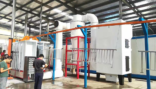 Automatic Powder Coating production Line Electrostatic spraying drying curing complete equipment factory