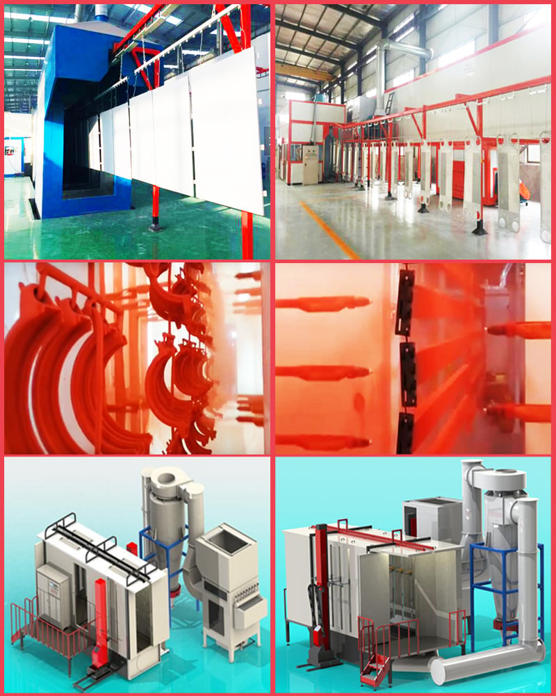 Automatic Powder Coating production Line Electrostatic spraying drying curing complete equipment manufacture