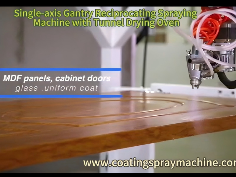 Automatic Tilting Wooden MDF Door Spraying Machine Process Flow: