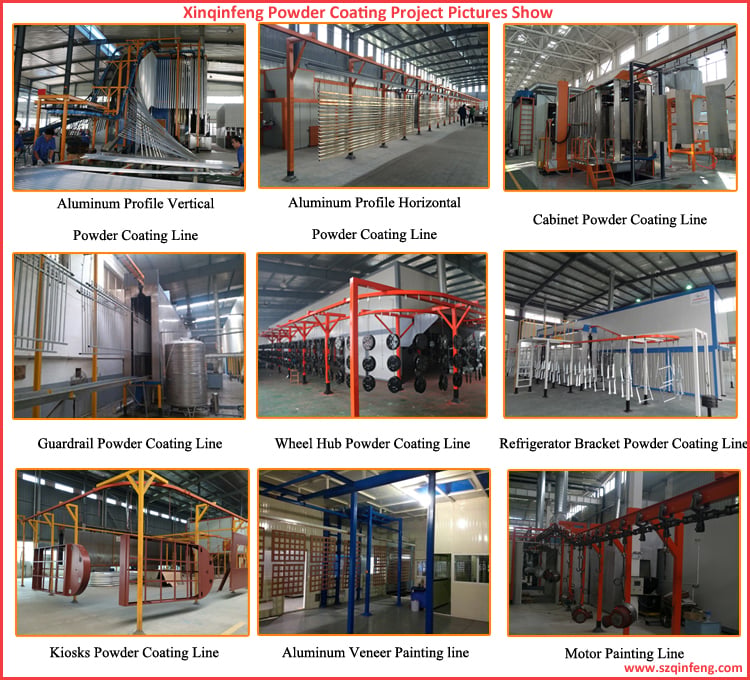 Automatic Powder Coating production Line Electrostatic spraying drying curing complete equipment factory