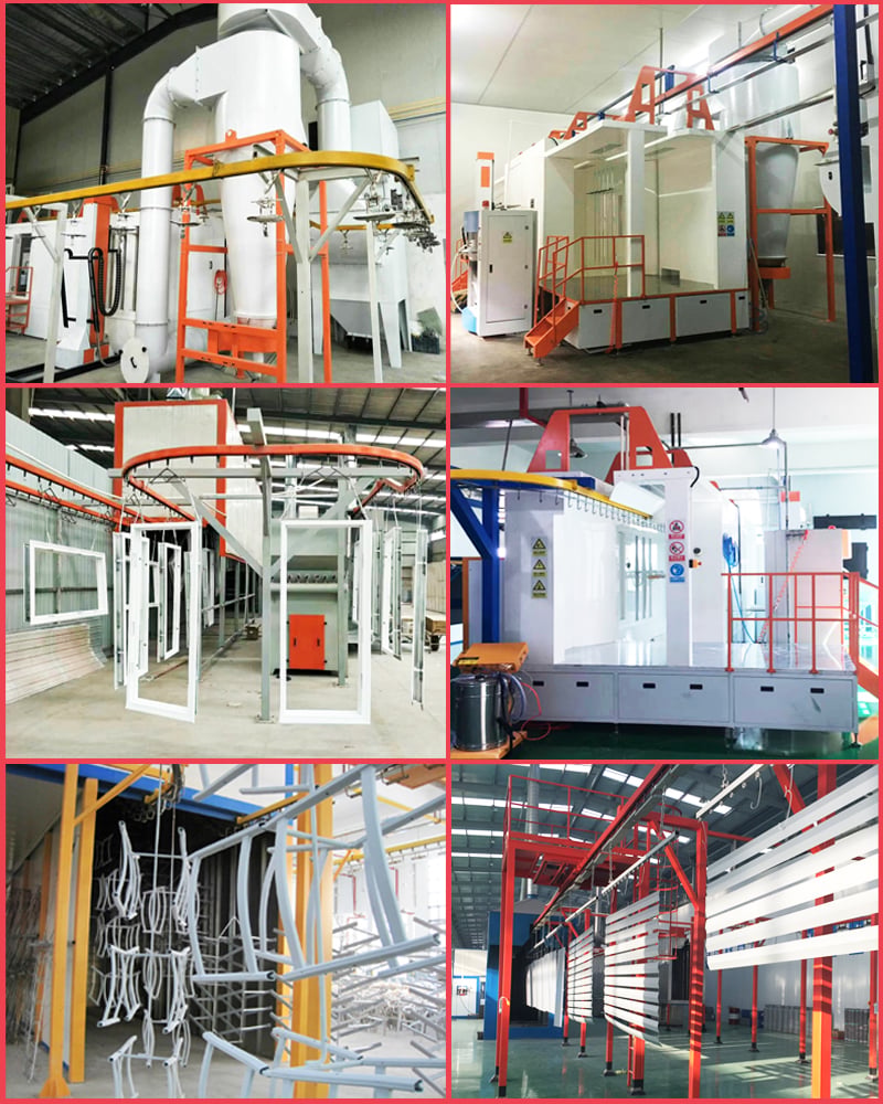 Automatic Powder Coating production Line Electrostatic spraying drying curing complete equipment manufacture