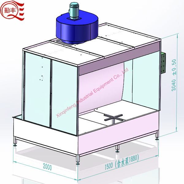 spray booth water curtain machine details