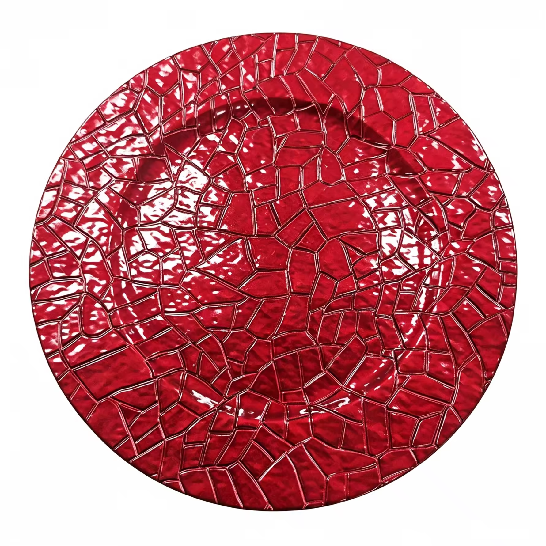 Woju Luxury Modern Elegant Eco-Friendly Custom PP Plastic Pigmented Charger Plates Dishes 13in/33cm Durable Factory Direct Home