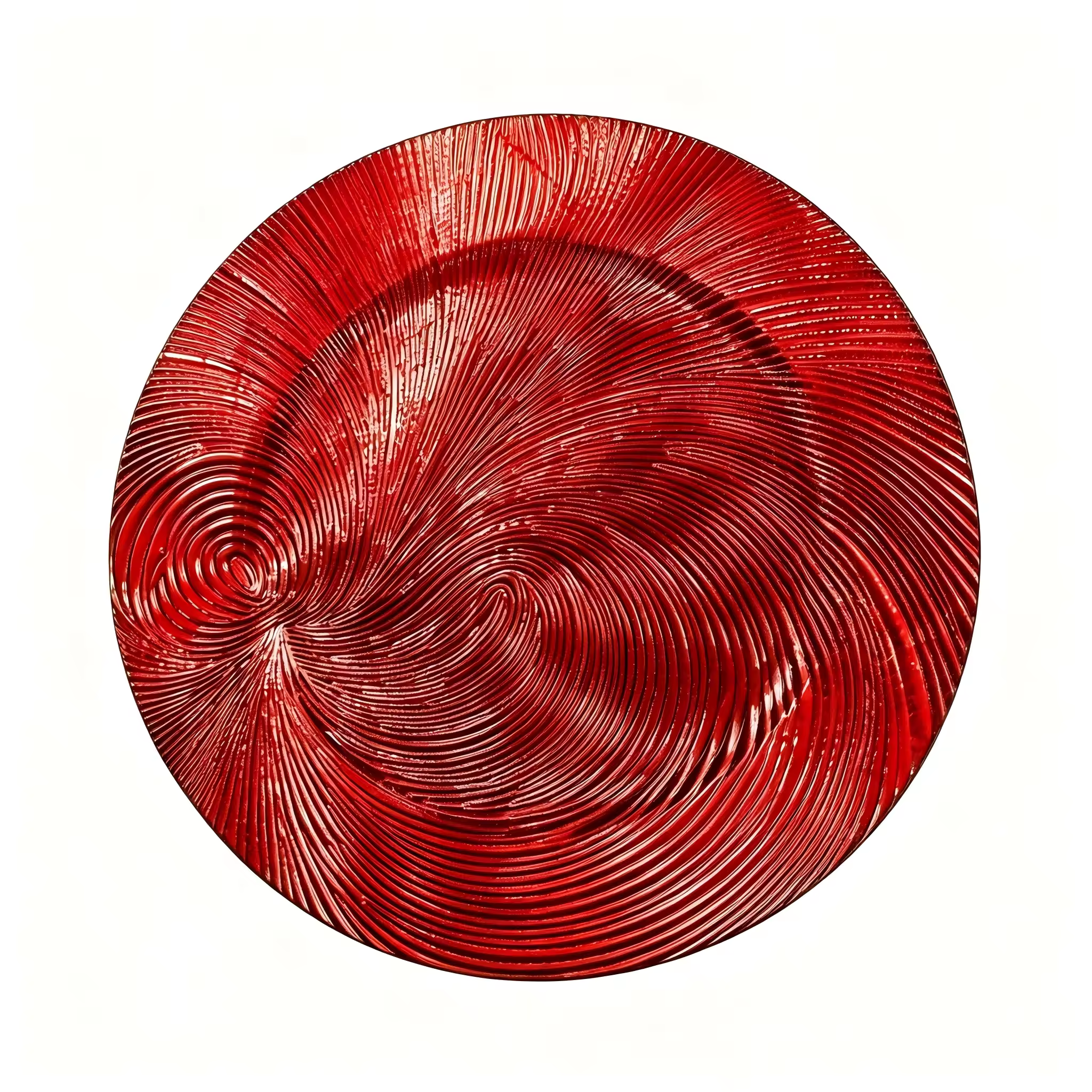 13 Inch Powder‑Coated Swirl Textured Plastic Charger Plates, Modern Luxury Decorative Underplates for Wedding, Party & Event Table Setting