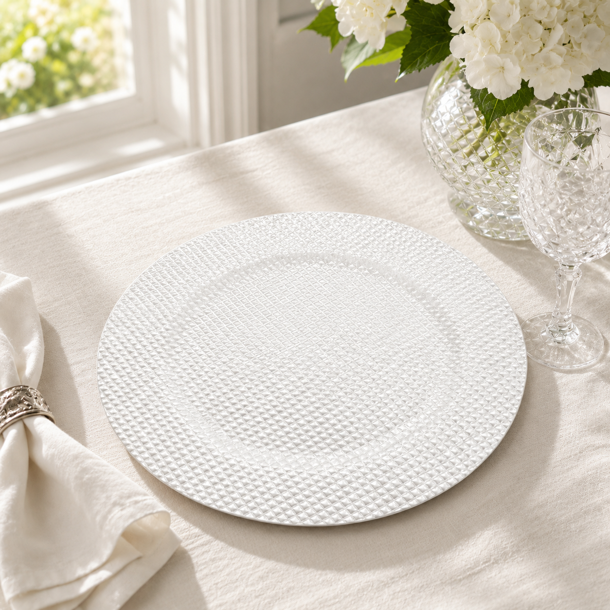 wojia 13 inch plastic pp glossy pigmented eco friendly durable reusable american style party dinnerware plates dishes plates904-2