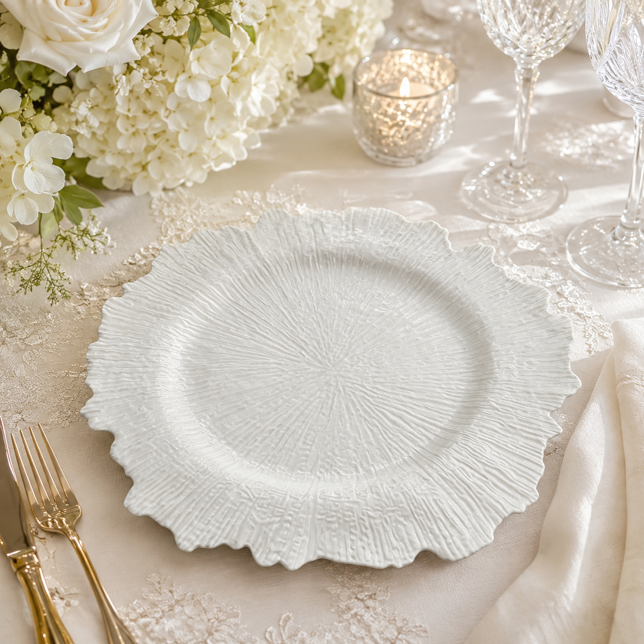 wojia 13 inch plastic pp glossy pigmented eco friendly durable reusable american style party dinnerware charger plates -1