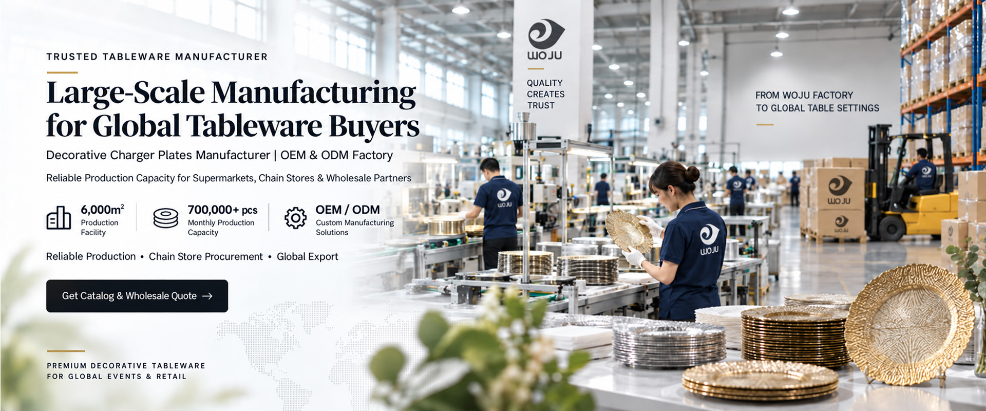 charger plate factory production line OEM supplier China