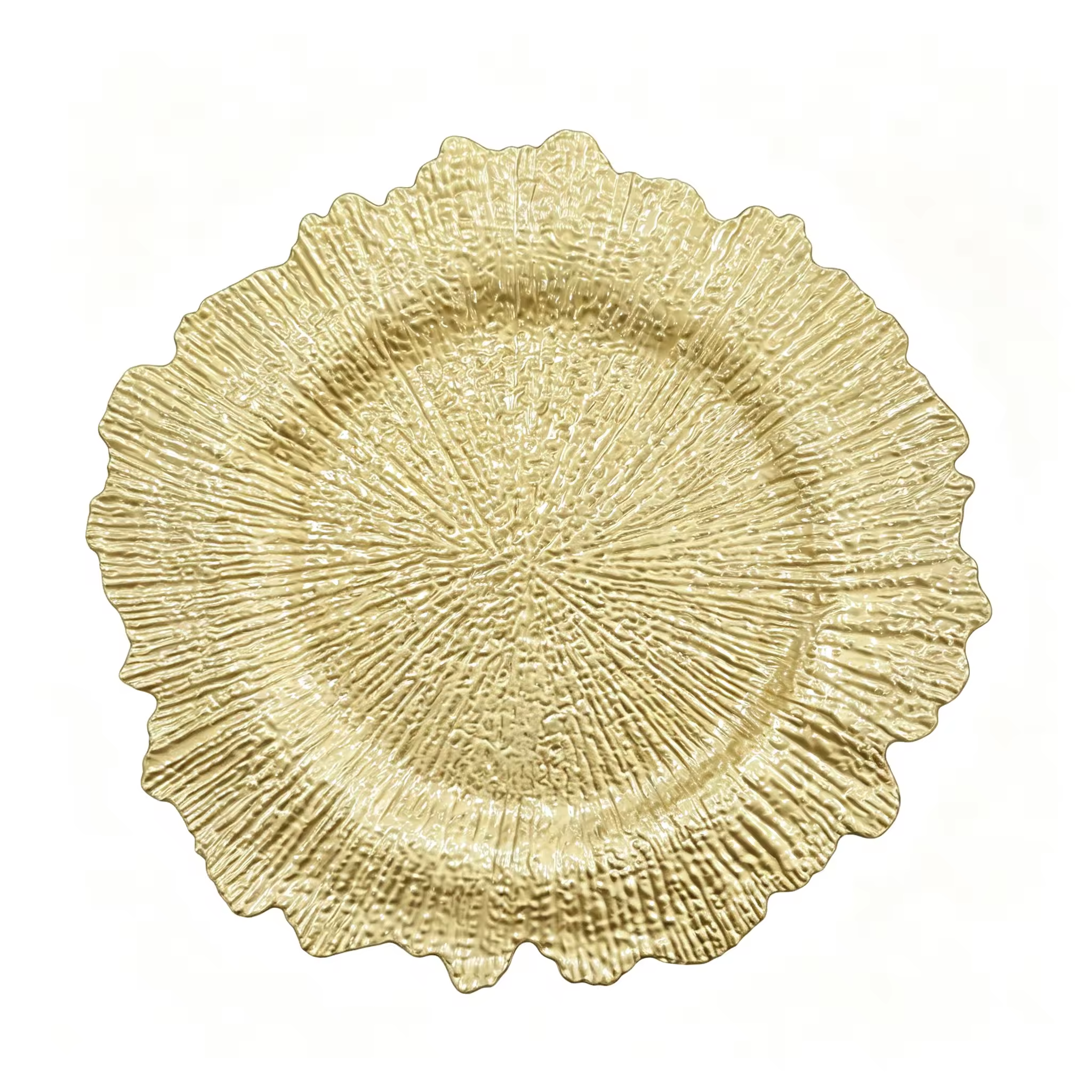 Wojia 13-Inch Plastic 100% PP Glossy Pigmented Eco-Friendly Durable Reusable American Style Party Dinnerware Charger Plates