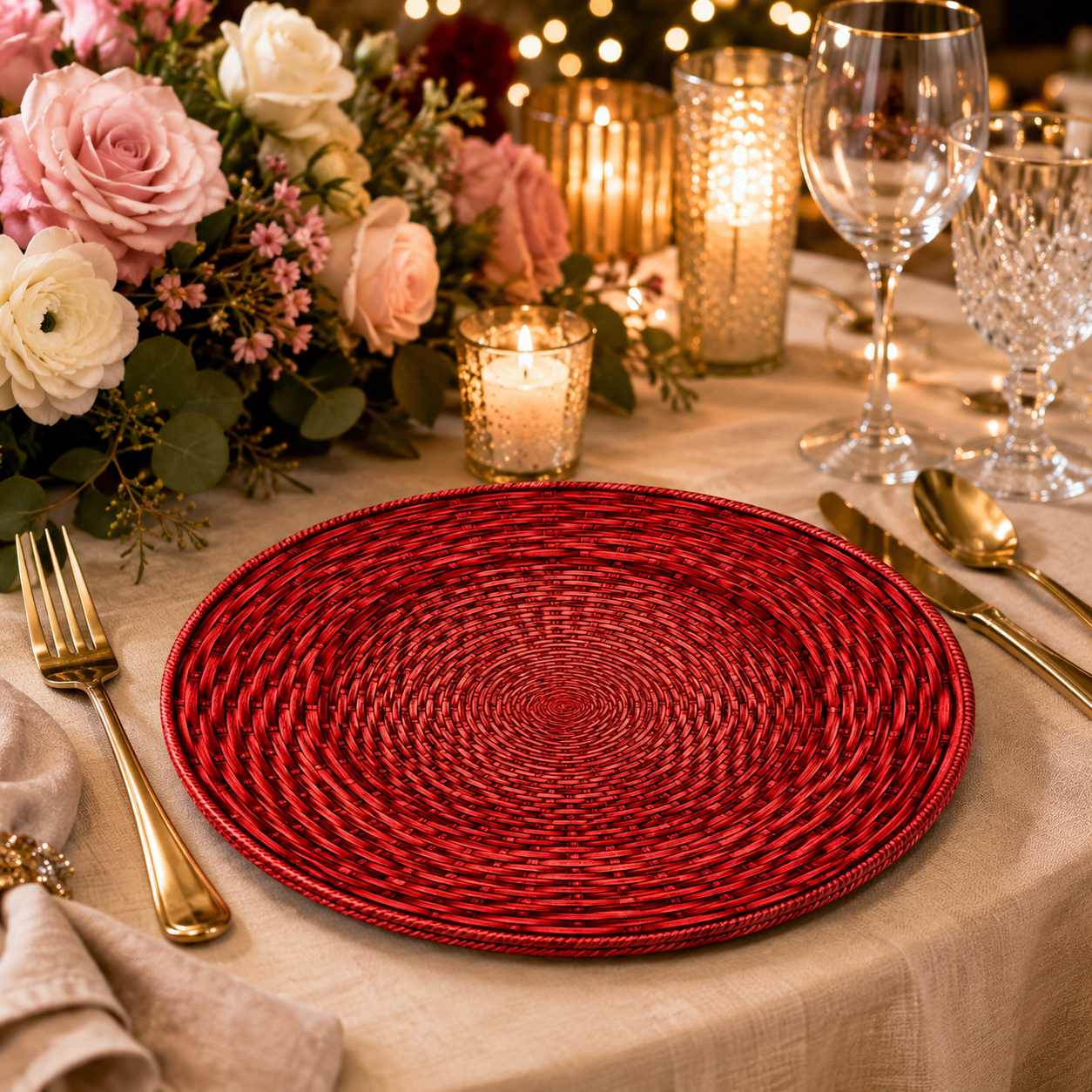 woju luxury modern elegant eco friendly custom pp plastic pigmented party round plate 13in durable fujian factory direct hotels-3