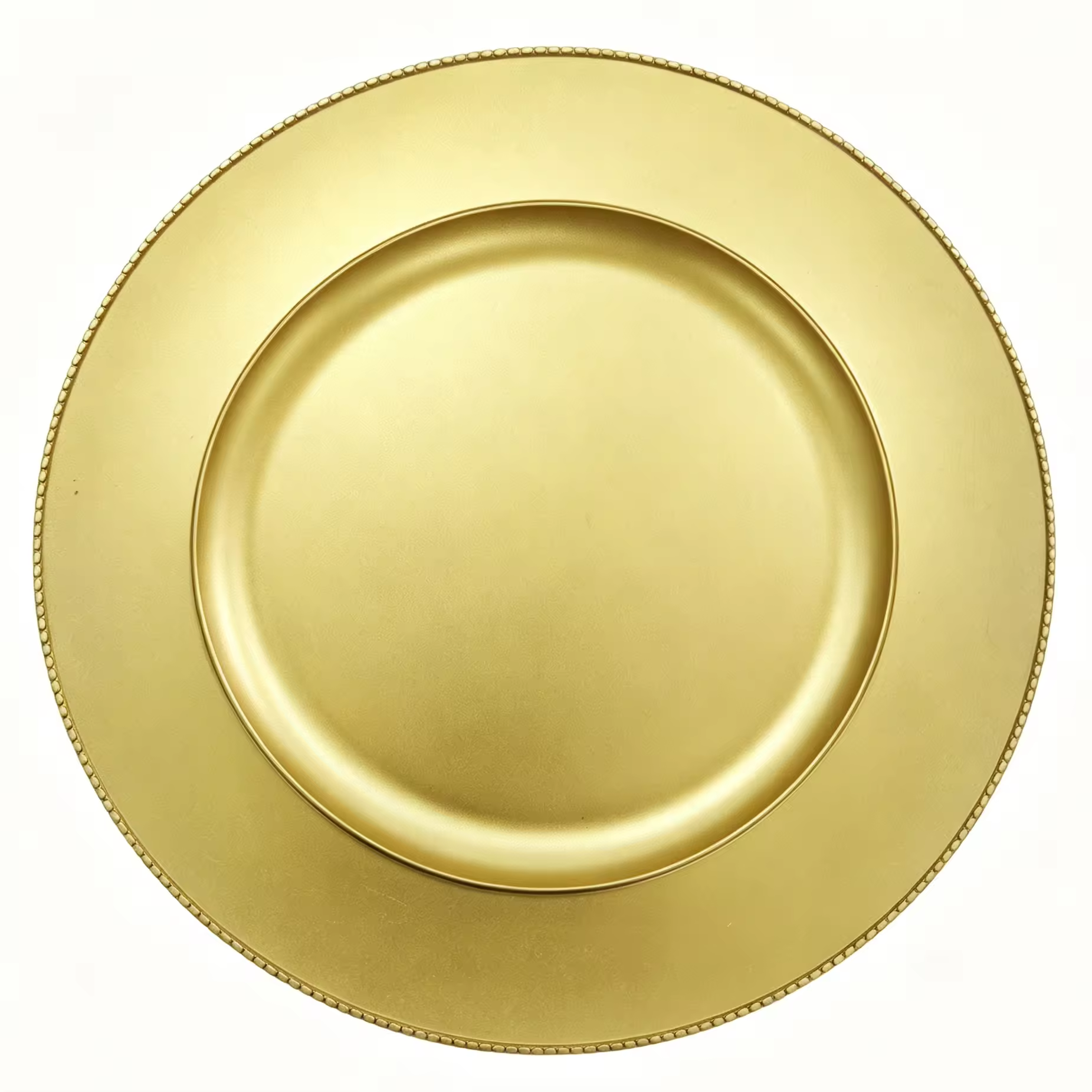 Wojia 13-Inch Plastic PP Glossy Pigmented Eco-Friendly Durable Reusable American Style Fujian Party Dishes Charger Plates Set 13