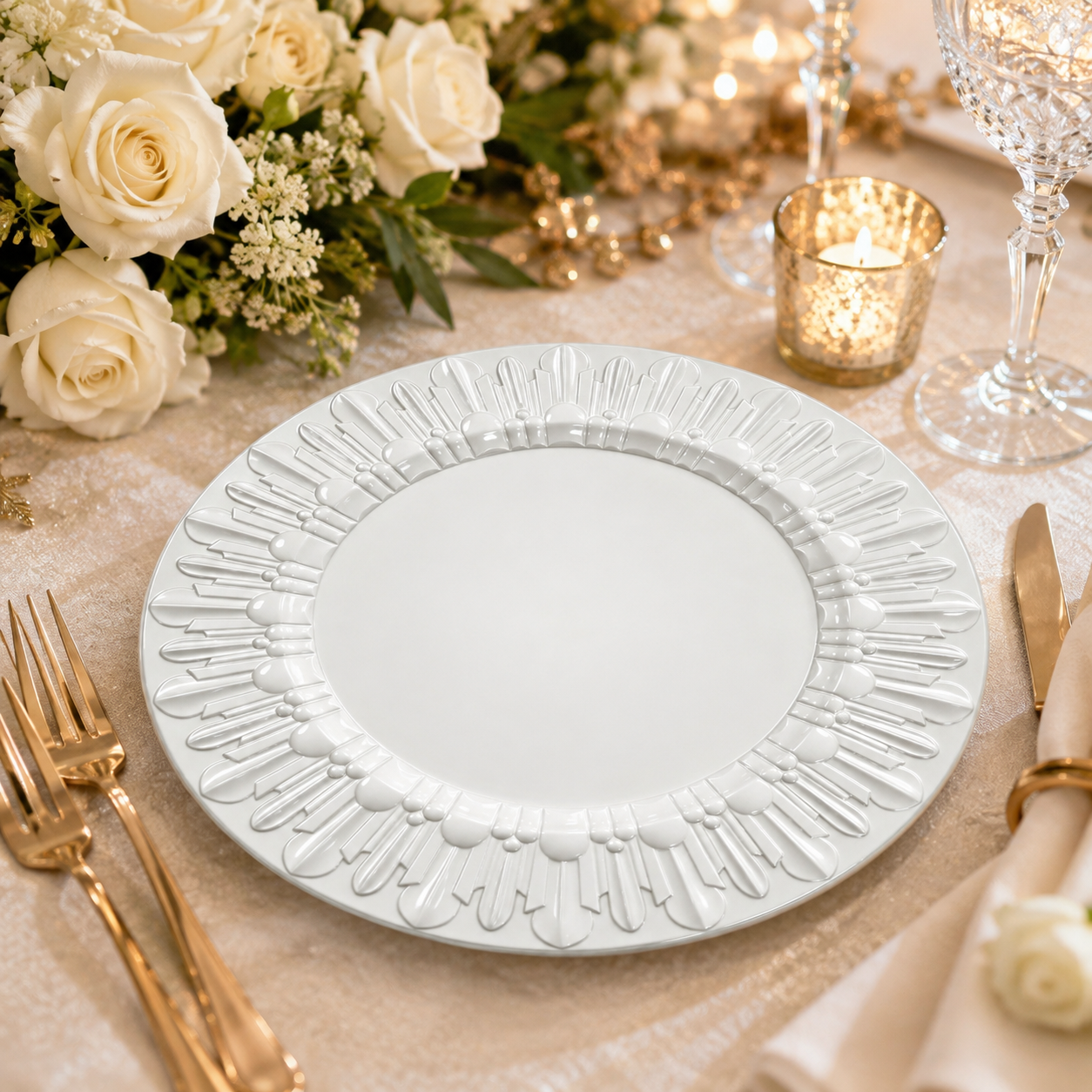 wojia 13 inch plastic pp glossy pigmented eco friendly durable reusable american style party dinnerware plates dishes plates-3