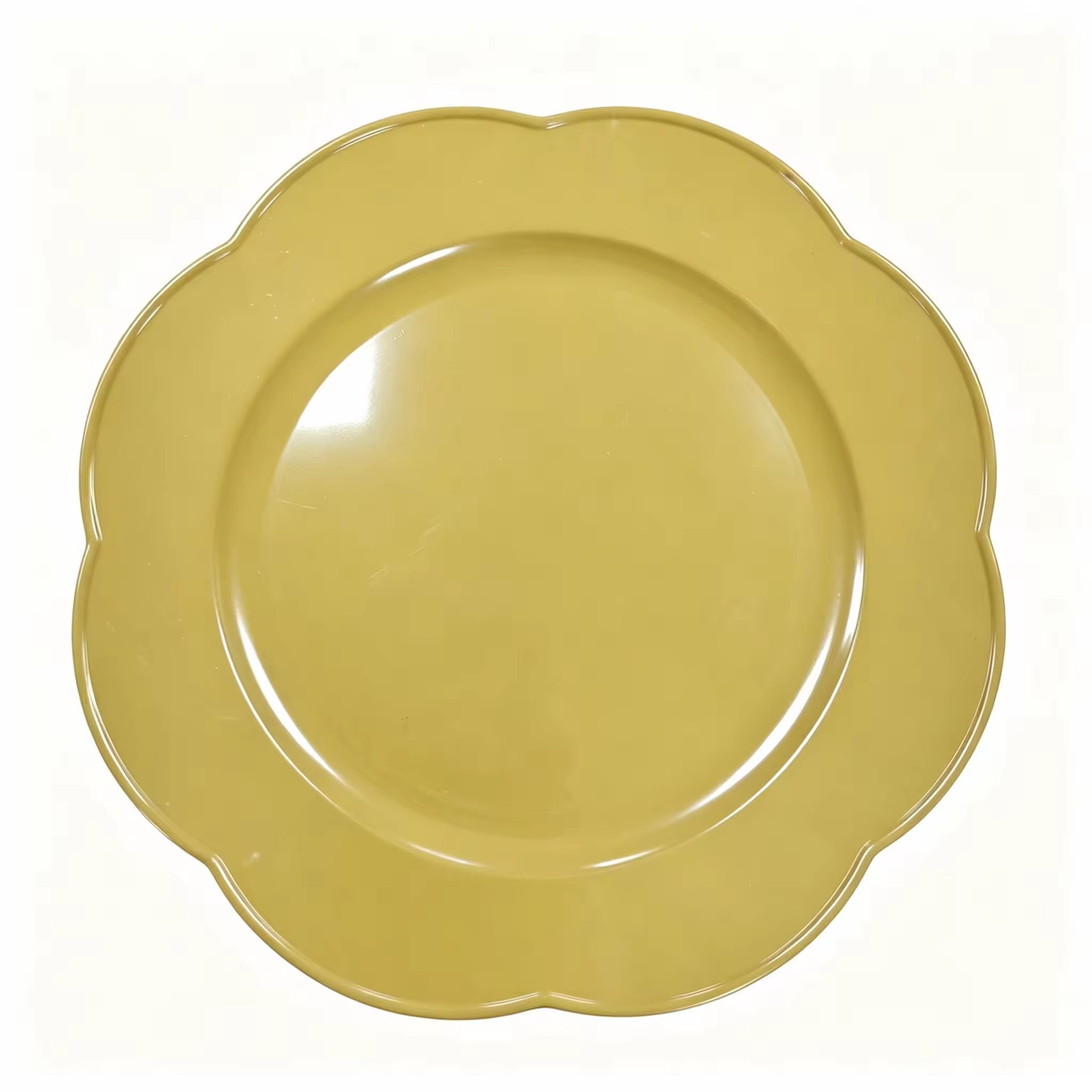 Woju Luxury Modern Elegant Eco-Friendly Custom PP Plastic Pigmented Wedding Charger Plate 13in/33cm Durable Fujian Factory Home