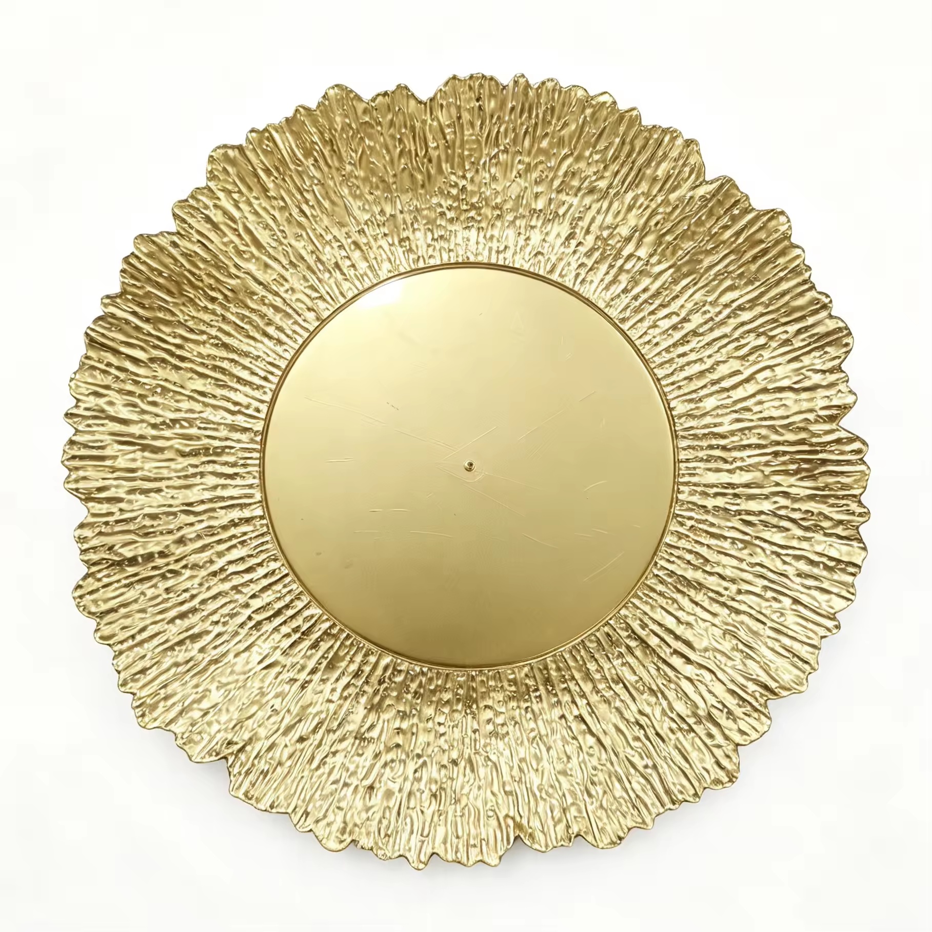 Wojia 13-Inch Plastic 100% PP Glossy Pigmented Eco-Friendly Durable Reusable American Style Party Dinnerware Charger Plates