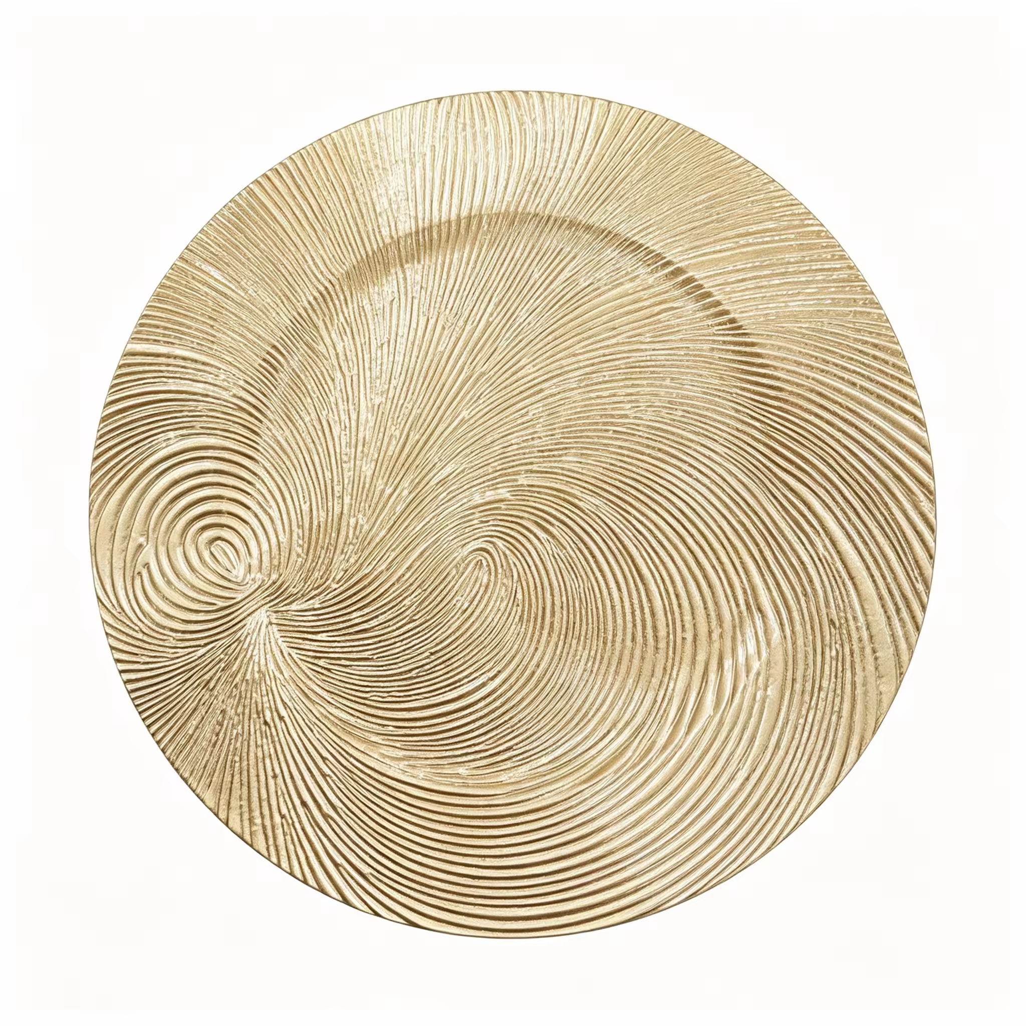 Woju Modern Elegant Eco-Friendly Custom PP Pigmented Round Charger Plates 13in/33cm Durable for Wedding Food Service