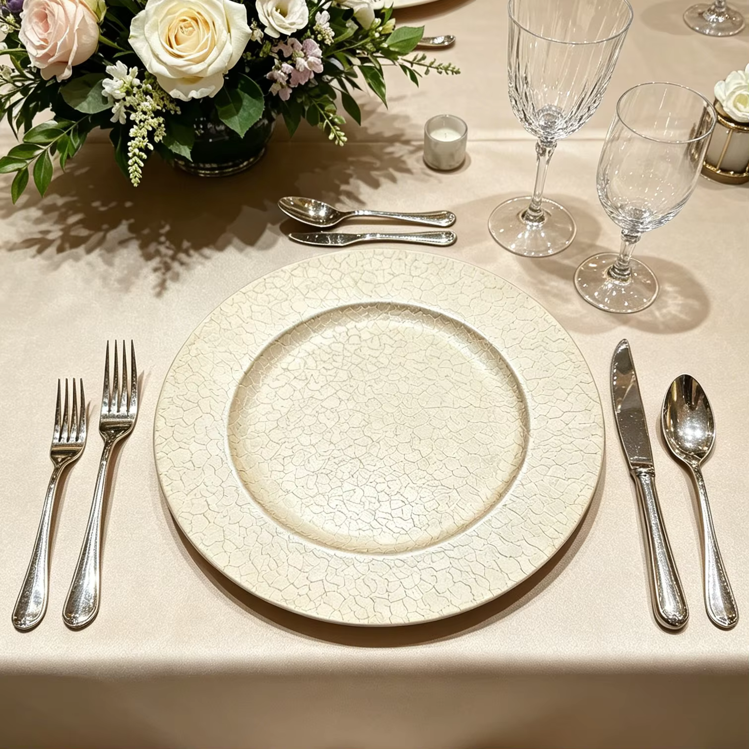 2026 new luxury modern pp round durable wedding plate charger with pattern for hotels party customized home decor dinnerware-3