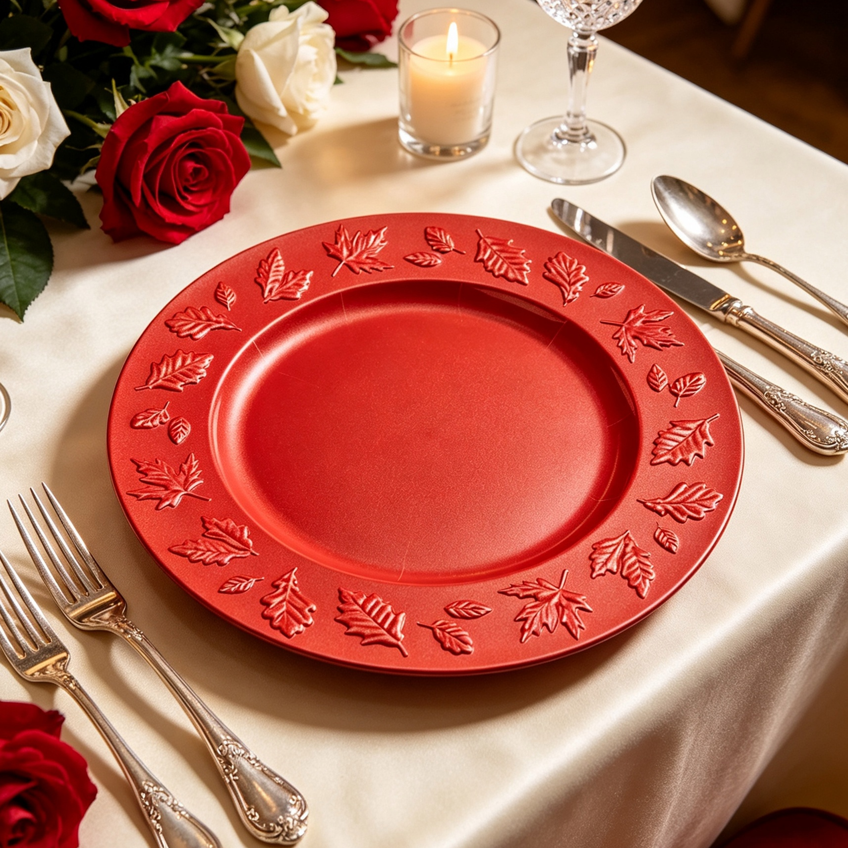 wojia 13 inch plastic pp glossy pigmented eco friendly durable reusable american style fujian party dishes charger plates-2