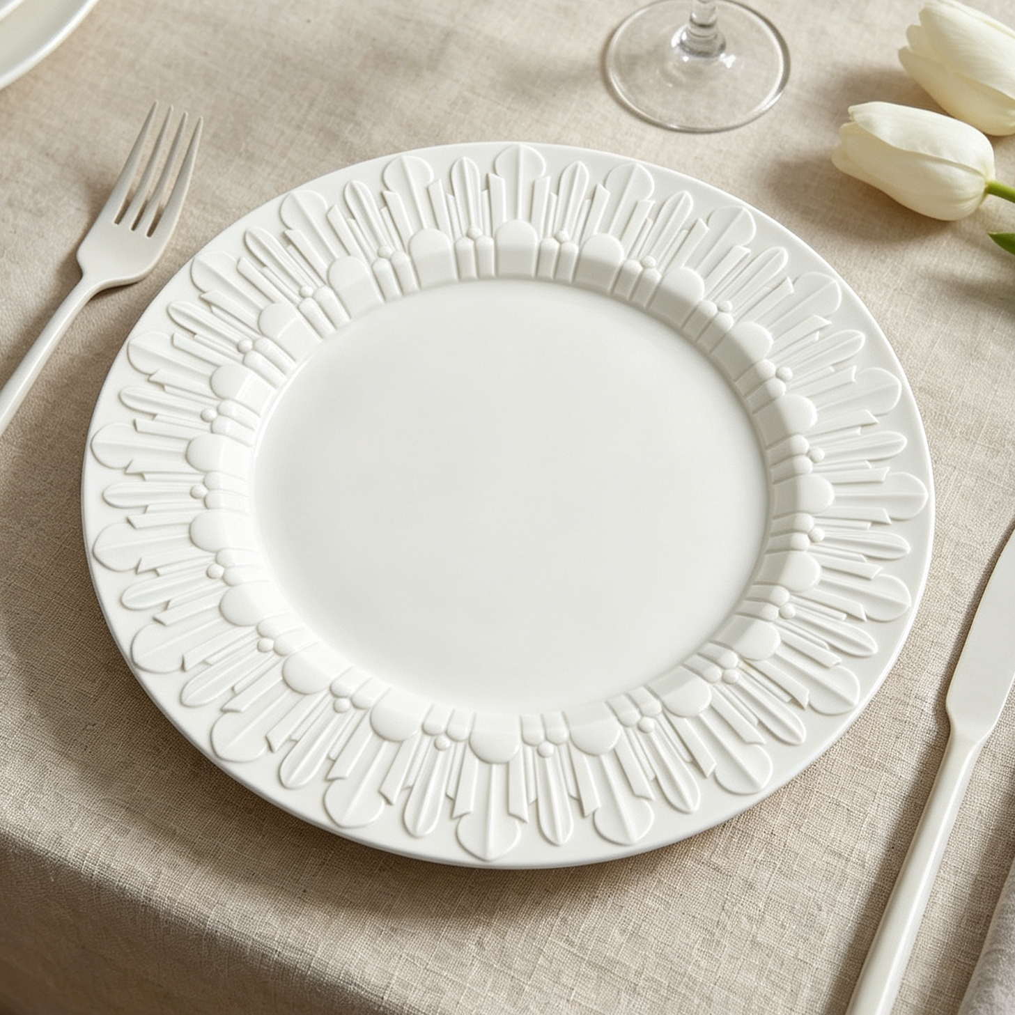 wojia 13 inch plastic pp glossy pigmented eco friendly durable reusable american style party dinnerware charger plates fujian282-2