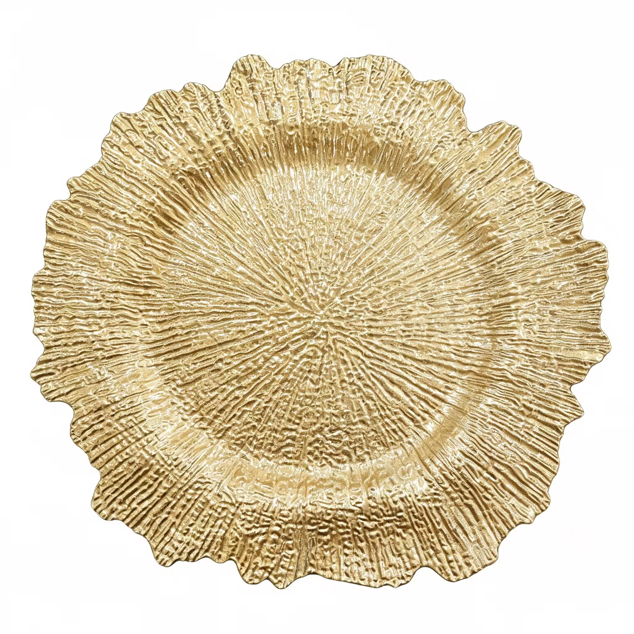 Wojia 13-Inch Plastic PP Glossy Pigmented Eco-Friendly Durable Reusable American Style Party Dinnerware Charger Plates 