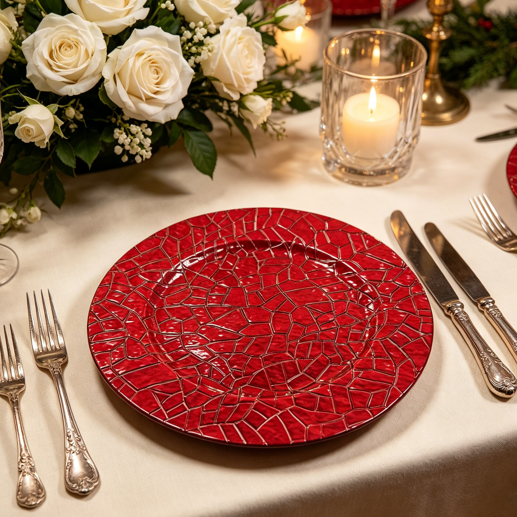 wholesale plastic metallic silver crackle eco friendly charger plates bulk for luxury hotel fine dining modern party supplies877-3