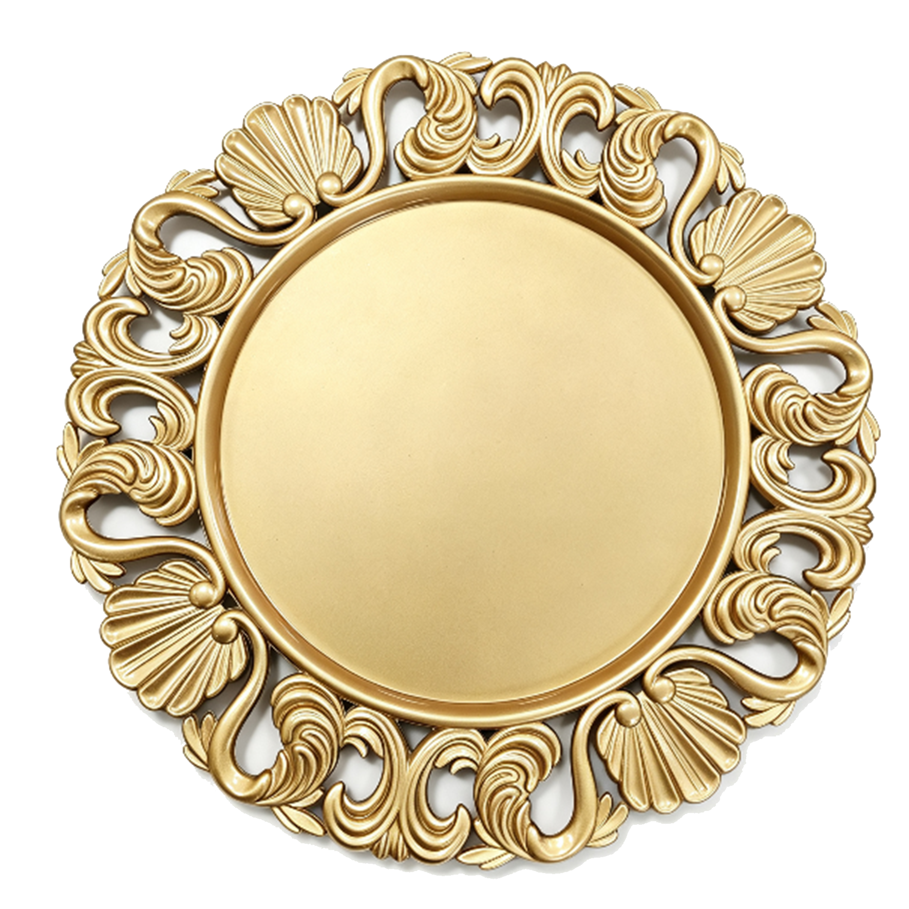 Custom Gold Openwork Rim Charger Plates for Luxury Wedding Planner and High End Party Supplies