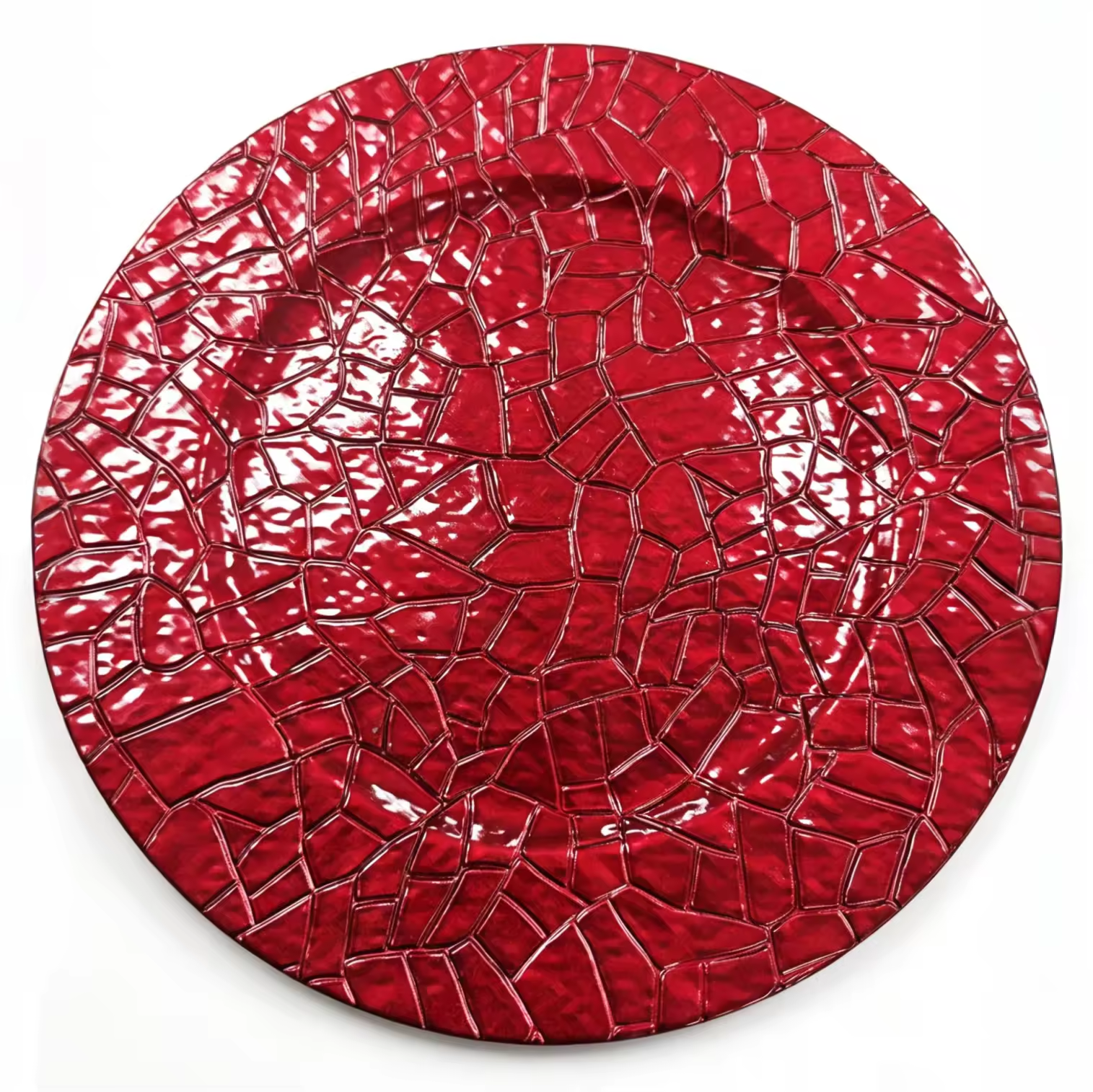 Wholesale Plastic Metallic Silver Crackle Eco-Friendly Charger Plates Bulk for Luxury Hotel Fine Dining Modern Party Supplies