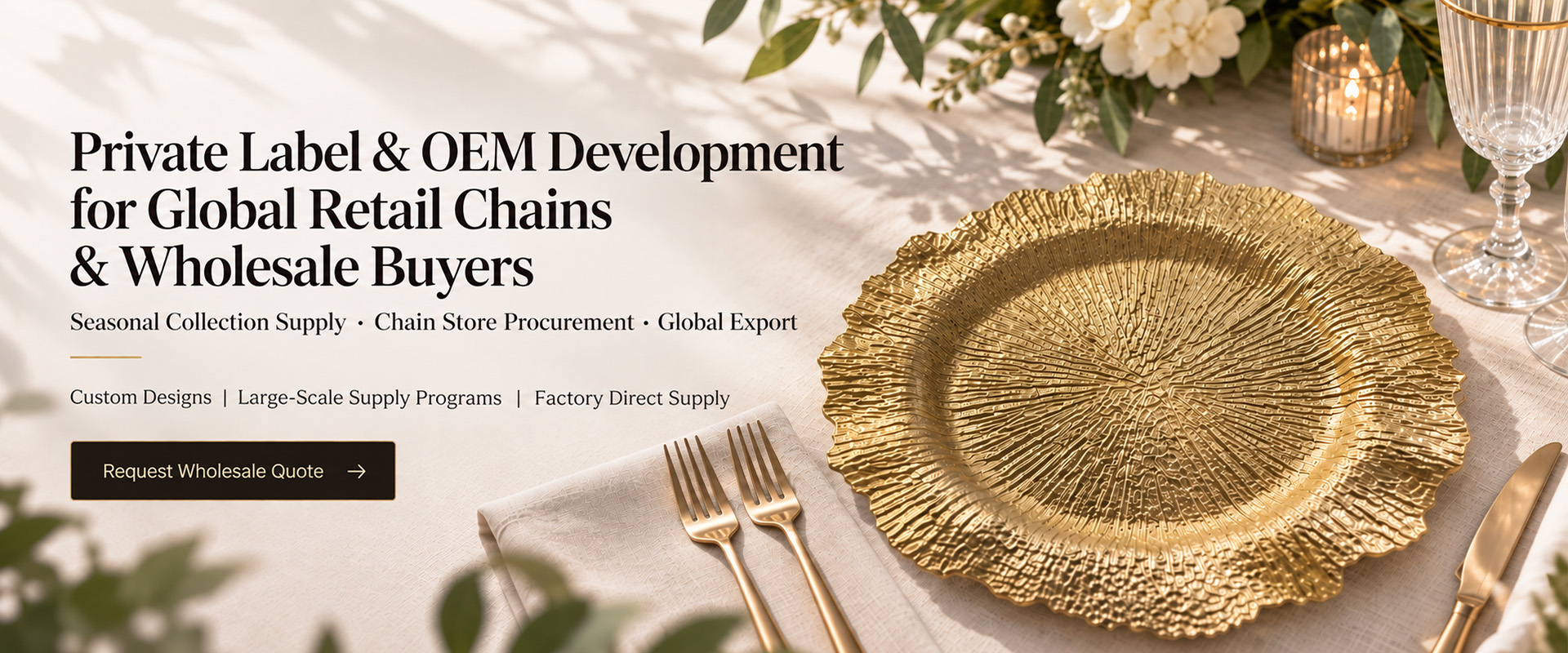 holiday decorative charger plates wholesale supplier