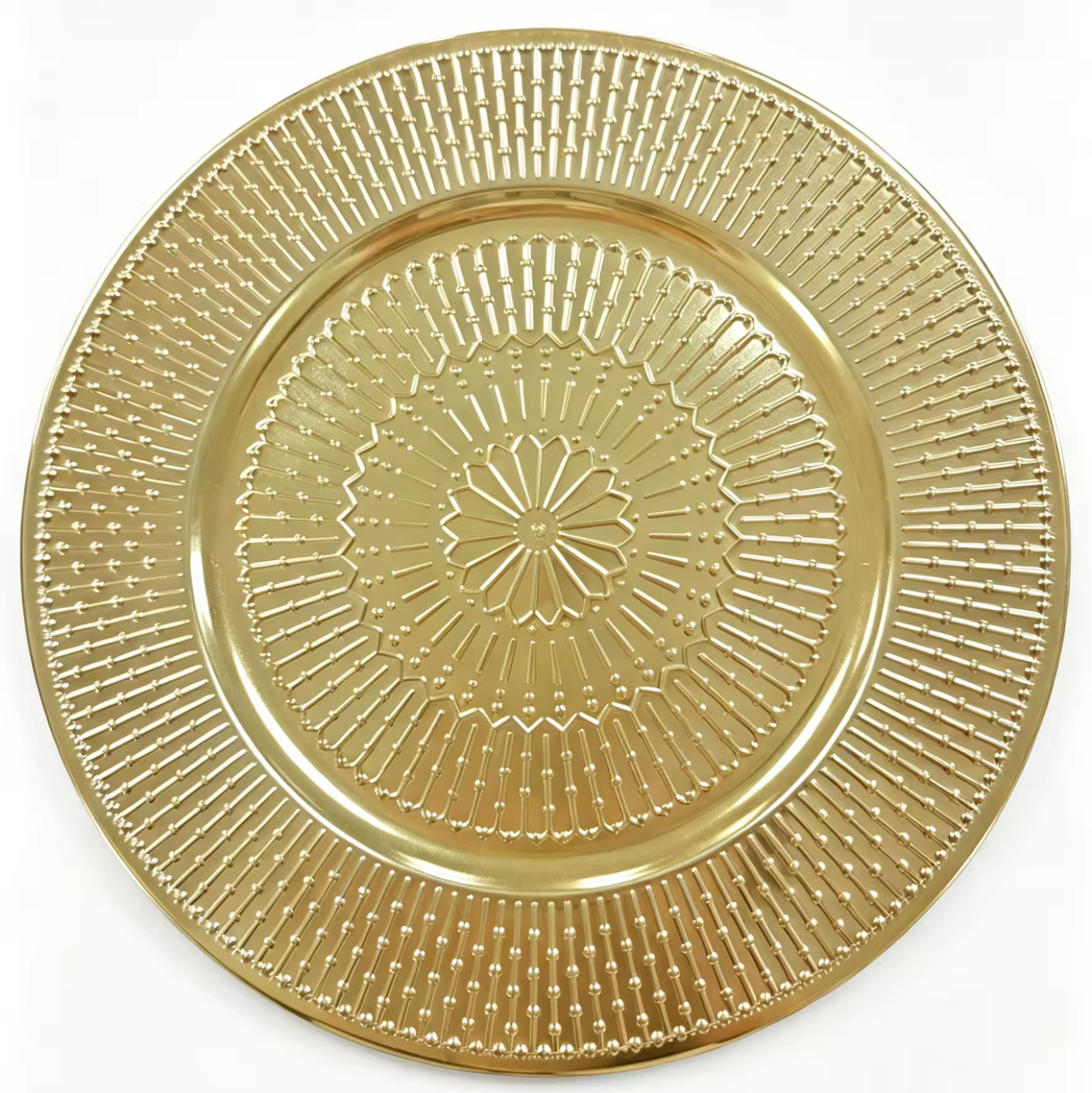 Wholesale Eco-Friendly Durable 13-Inch PP American Style Round Charger Plates Customizable for Birthday Party Buffet