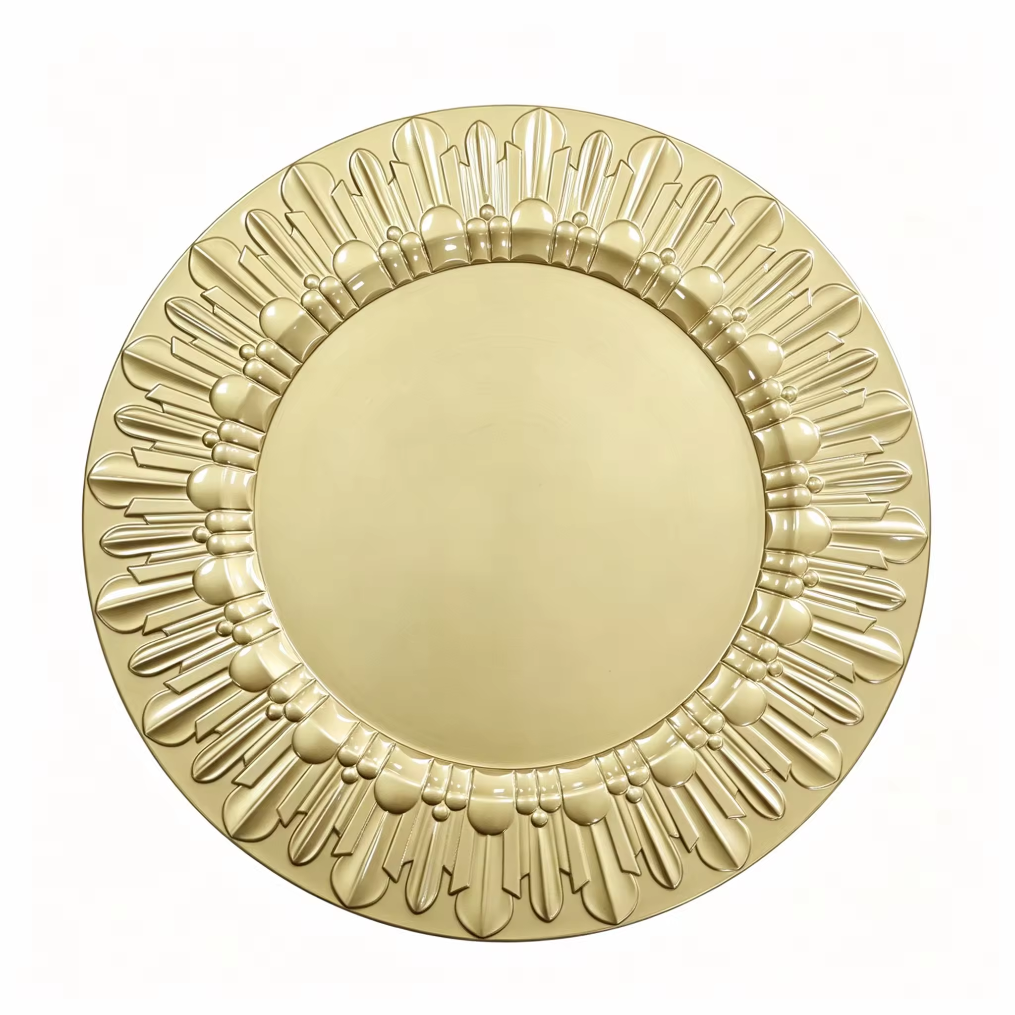 Wojia 13-Inch Plastic PP Glossy Pigmented Eco-Friendly Durable Reusable American Style Party Dinnerware Plates Dishes Plates