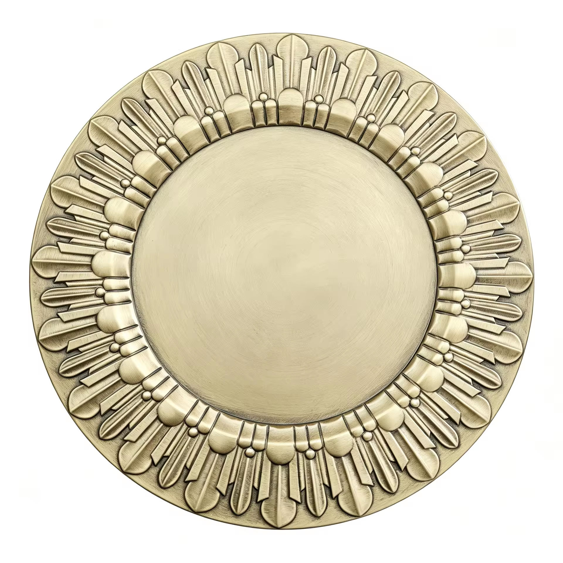 Wojia 13-Inch Plastic PP Glossy Pigmented Eco-Friendly Durable Reusable American Style Party Dinnerware Charger Plates Fujian
