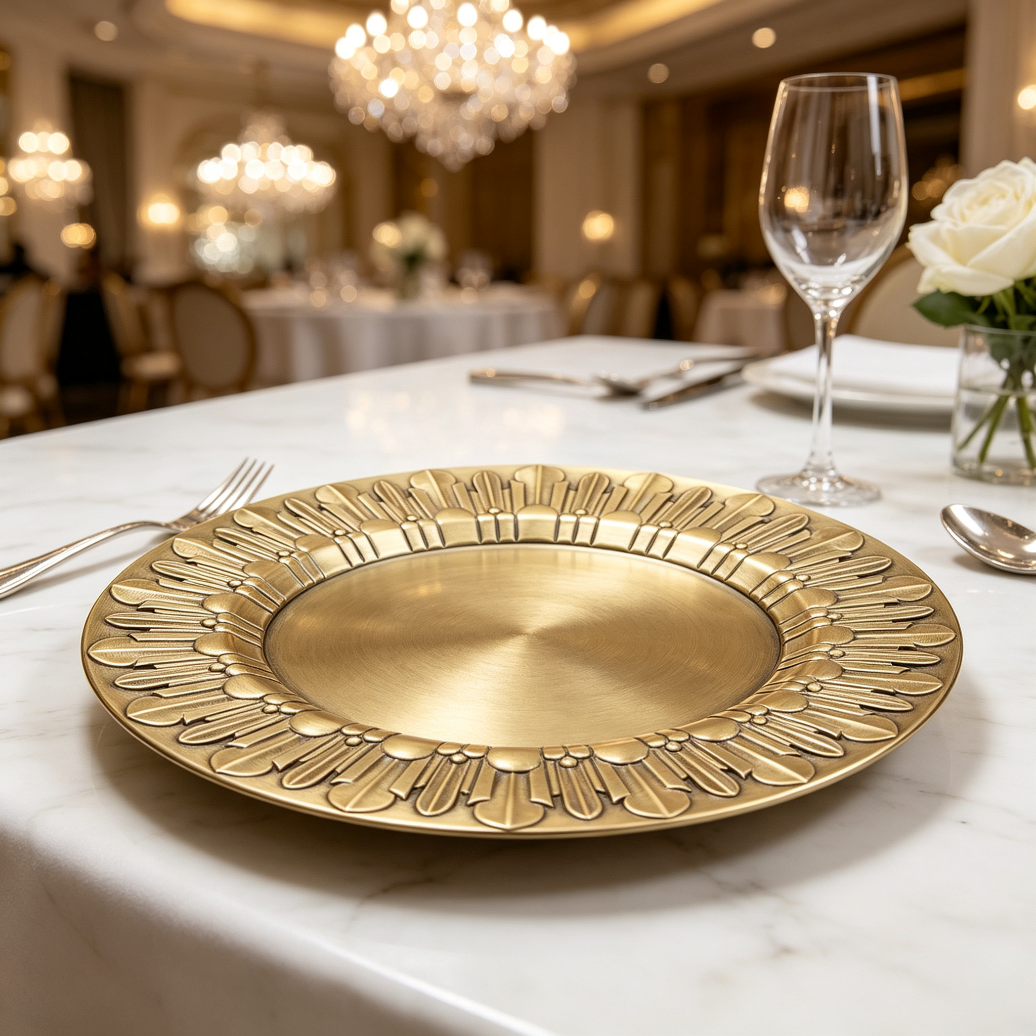 wojia 13 inch plastic pp glossy pigmented eco friendly durable reusable american style party dinnerware charger plates fujian282-1
