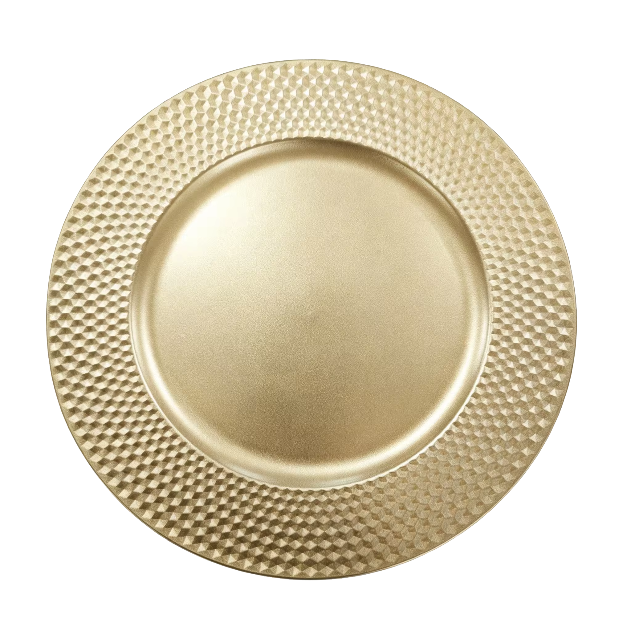 Wholesale Luxury Durable Metal Polished Round Charger Plates for Weddings Hotels Fujian Home Decor-Customized Stocked Dinnerware