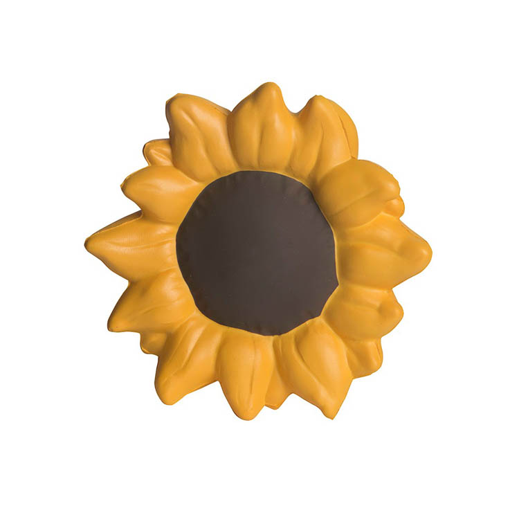 Custom Logo PU Stress Ball Sunflower Stress Ball Yellow Sunflower Antistress Ball Stress