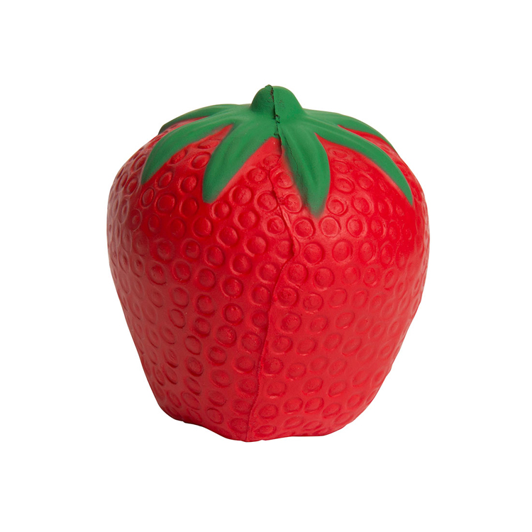 Unisex Soft Squishy PU Strawberry Foam Stress Ball Giveaway Toy and Gift