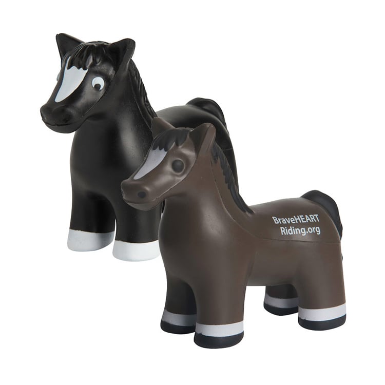 Promotional Toy Print Logo Custom Pu Squeeze Toy Stress Ball in Horse Model