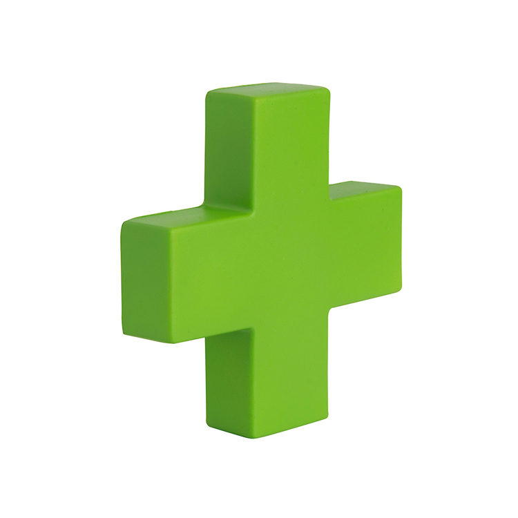 Custom Logo Manufacturer Funny Kids Hand Toy Cross Shaped PU Stress Relief Ball Toy With Logo Children Squeeze Stress Toy